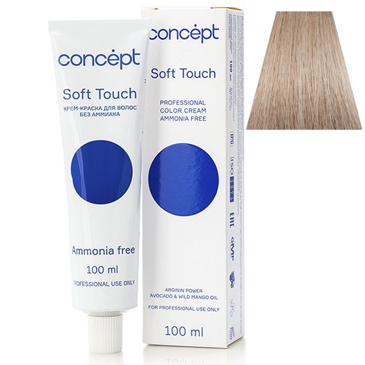 Cream-color for hair without ammonia 9.16 very light blond ash-violet Soft Touch Concept 100 ml